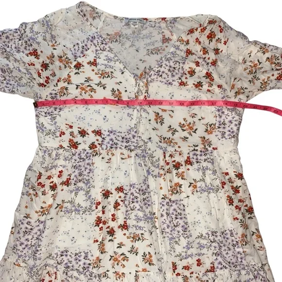 American Eagle Outfitters Floral Long Sleeve Mini Dress Large - Picture 4 of 8